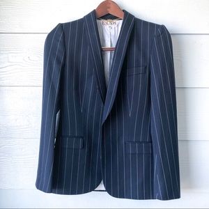 Escada Open Front Blazer Navy With Pocket Vintage